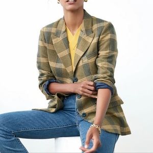 Daniel Rainn Colm Plaid Blue and Yellow Blazer